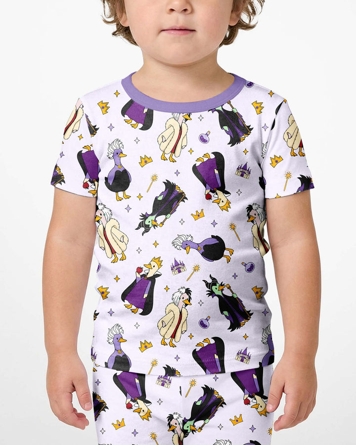 Conjunto de Pijama de Dos Piezas de Bambú con Mangas Cortas y Pantalones Cortos