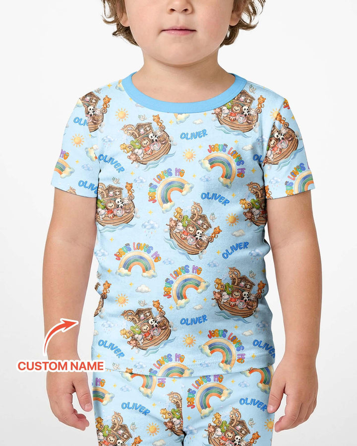 Conjunto de Pijama de Dos Piezas de Bambú con Mangas Cortas y Pantalones Cortos