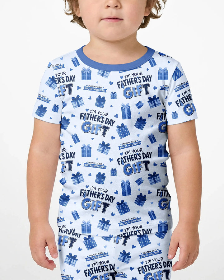 I'm Your Father's Day Gift Bamboo Two Piece Short Sleeve Shorts Pajama Set
