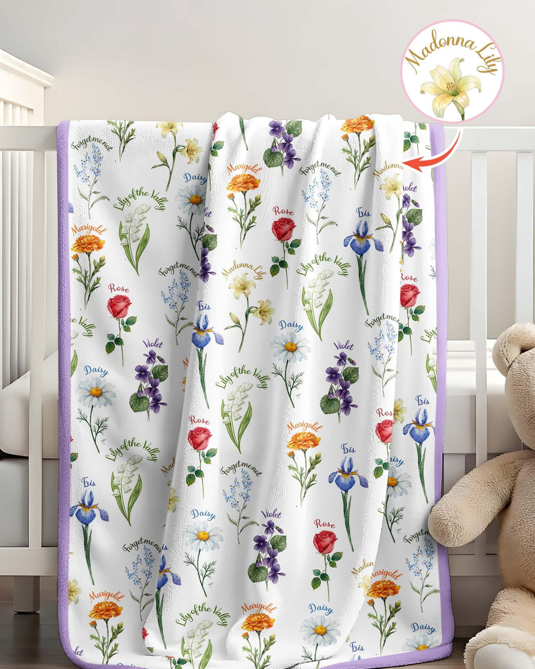 Marian Garden Bamboo Blanket