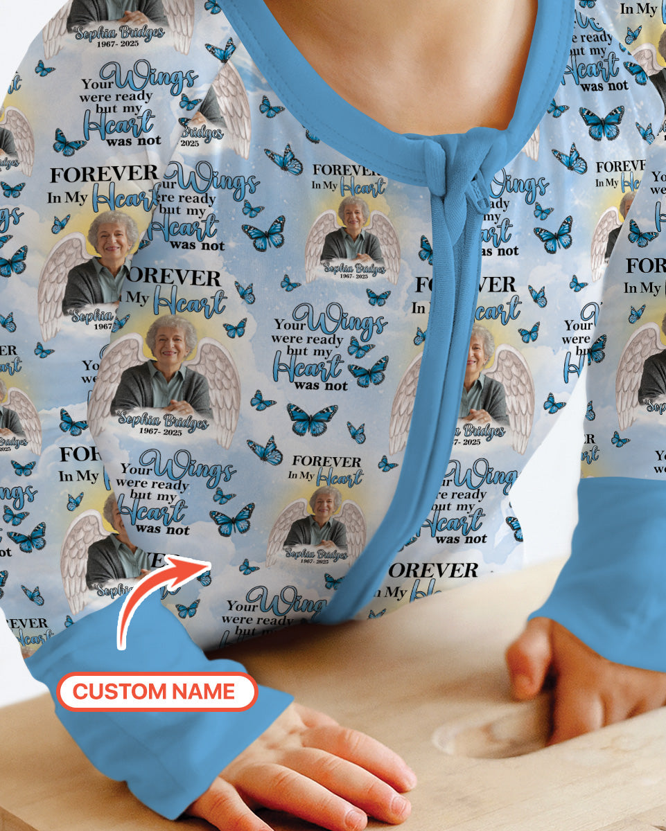 Custom Photo Forever In My Heart Family Matching Bamboo Convertible Zippy
