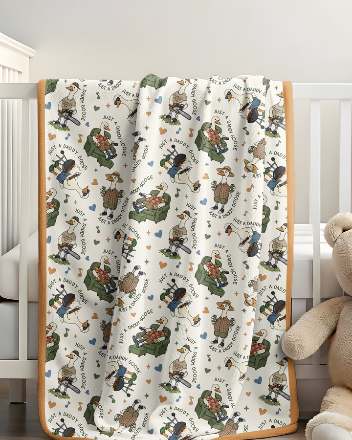 Just A Daddy Goose Family Matching Bamboo Blanket