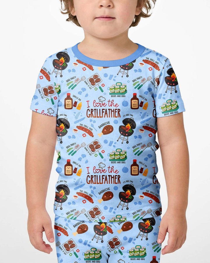Template Zweiteiliges Pyjama-Set mit kurzen Ärmeln und Shorts