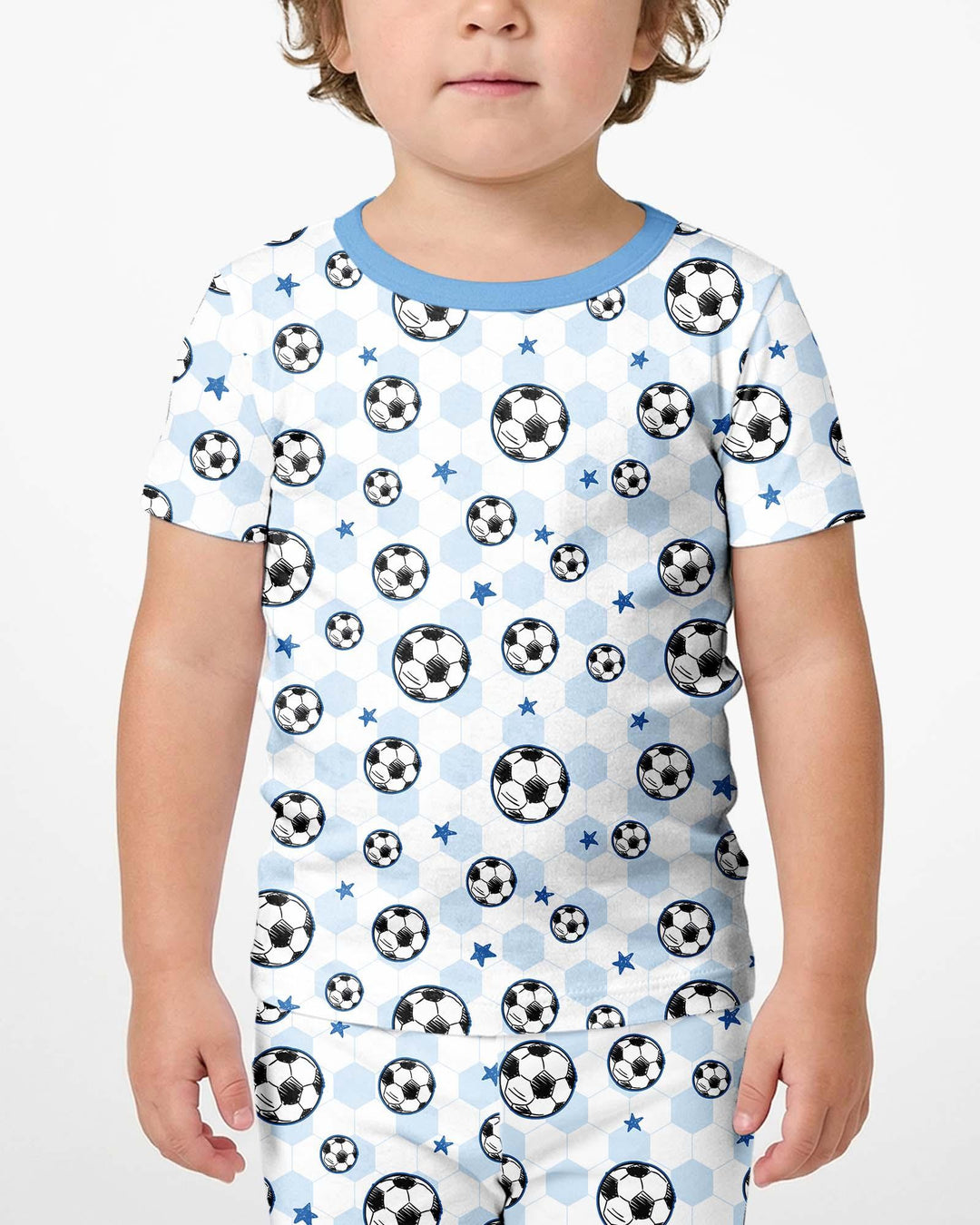 Goal Squad Family Matching Bamboo Two Piece Short Sleeve Shorts Pajama Set