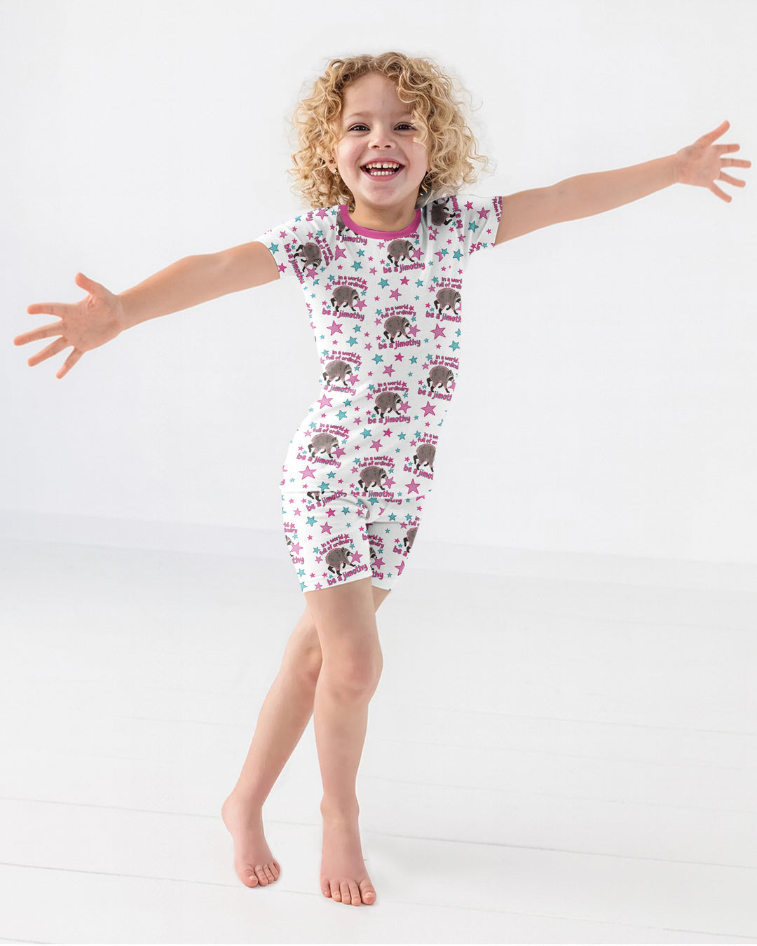In A World Full Of Ordinary Be A Jimothy Bamboo Two Piece Short Sleeve Shorts Pajama Set