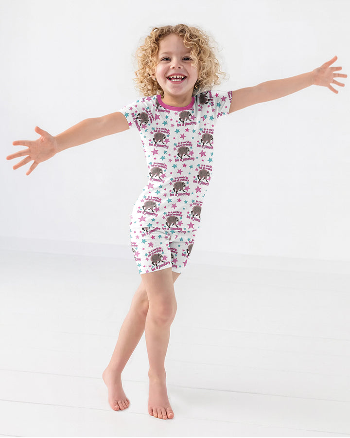 In A World Full Of Ordinary Be A Jimothy Bamboo Two Piece Short Sleeve Shorts Pajama Set