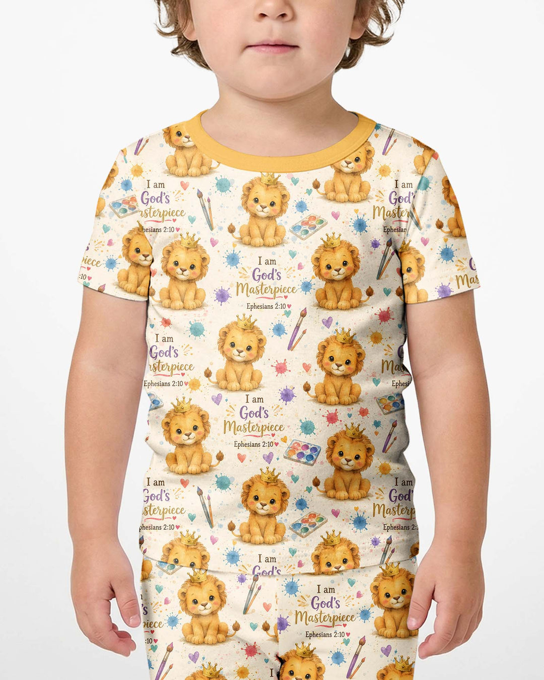Template Zweiteiliges Pyjama-Set mit kurzen Ärmeln und Shorts