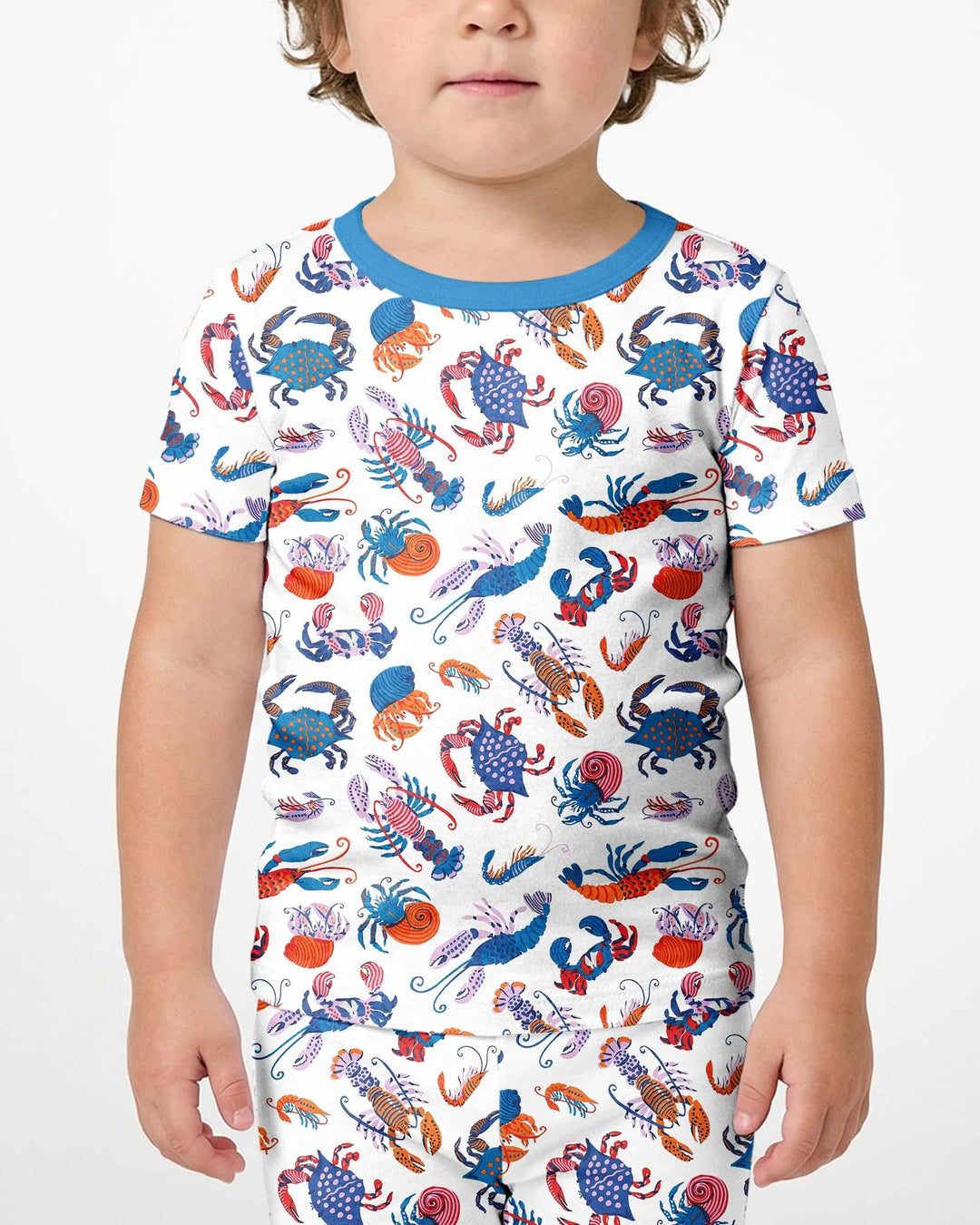 Template Zweiteiliges Pyjama-Set mit kurzen Ärmeln und Shorts