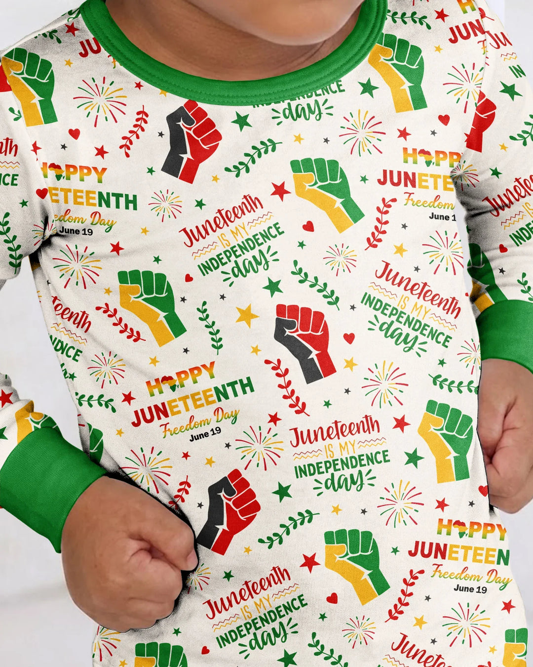 Happy Juneteenth Freedom Day Bamboo Two Piece Long Sleeve Pajama Set