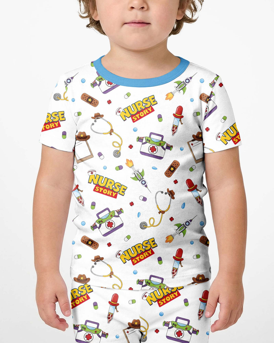 Zweiteiliges, kurzärmliges Pyjama-Set mit Marienkäfern