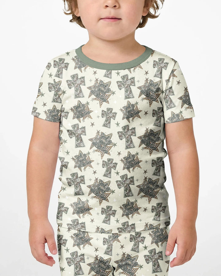 Conjunto de Pijama de Dos Piezas de Bambú con Mangas Cortas y Pantalones Cortos