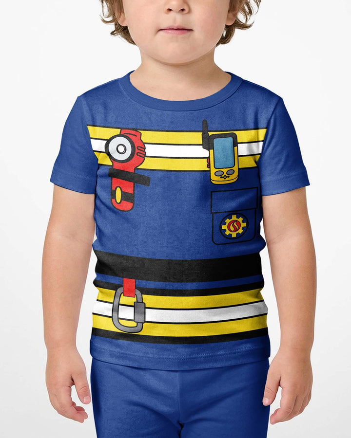 Conjunto de Pijama de Dos Piezas de Bambú con Mangas Cortas y Pantalones Cortos