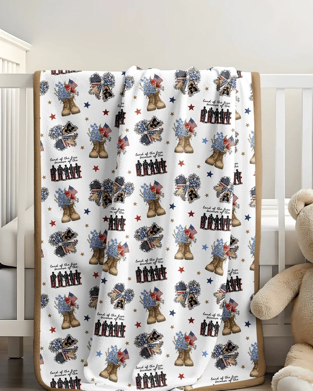 Honor the Brave Family Matching Bamboo Blanket