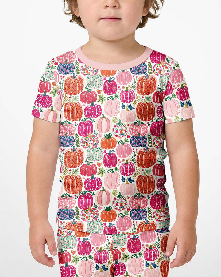 Conjunto de Pijama de Dos Piezas de Bambú con Mangas Cortas y Pantalones Cortos