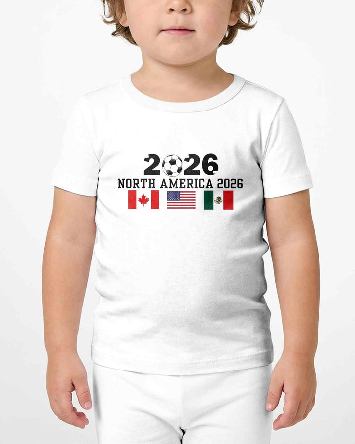Soccer 2026 USA Canada Mexico Flags Bamboo Two Piece Short Sleeve Shorts Pajama Set