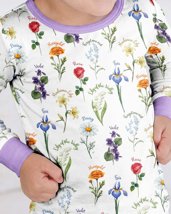 Conjunto de pijama de dos piezas de bambú de manga larga