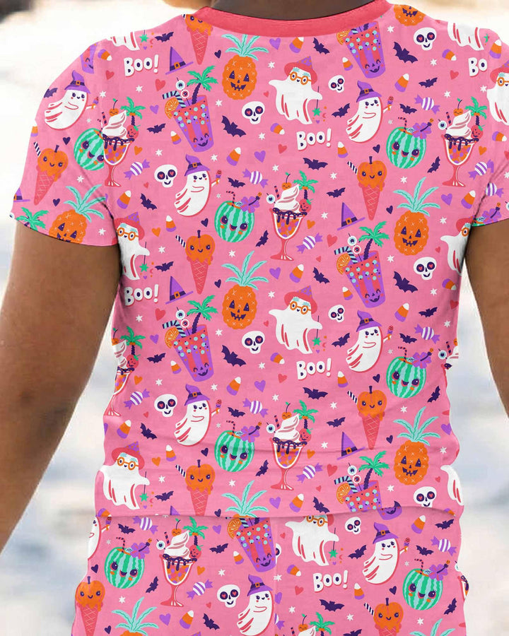 Summerween Doodles Bamboo Two Piece Short Sleeve Pajama Set