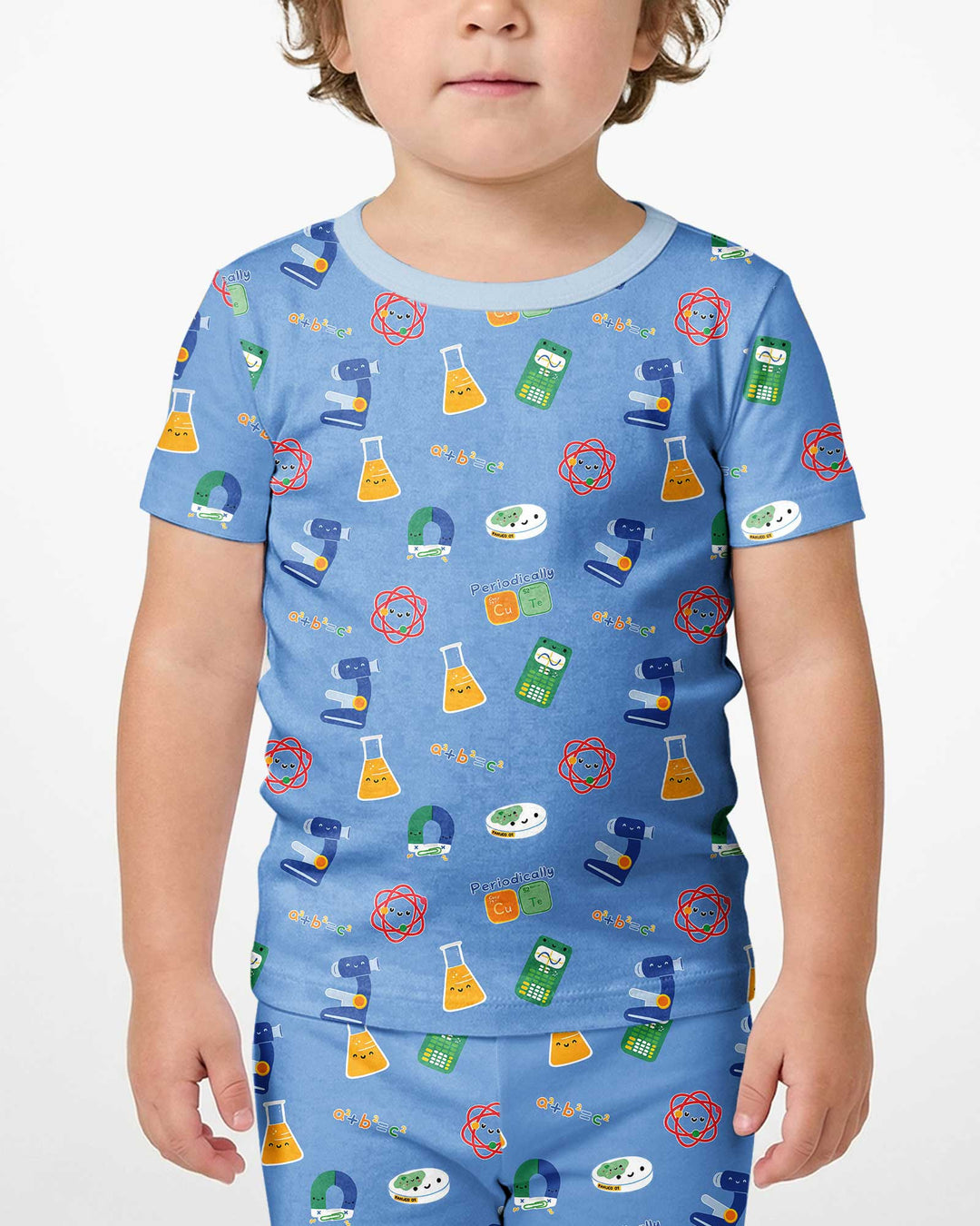 Template Zweiteiliges Pyjama-Set mit kurzen Ärmeln und Shorts