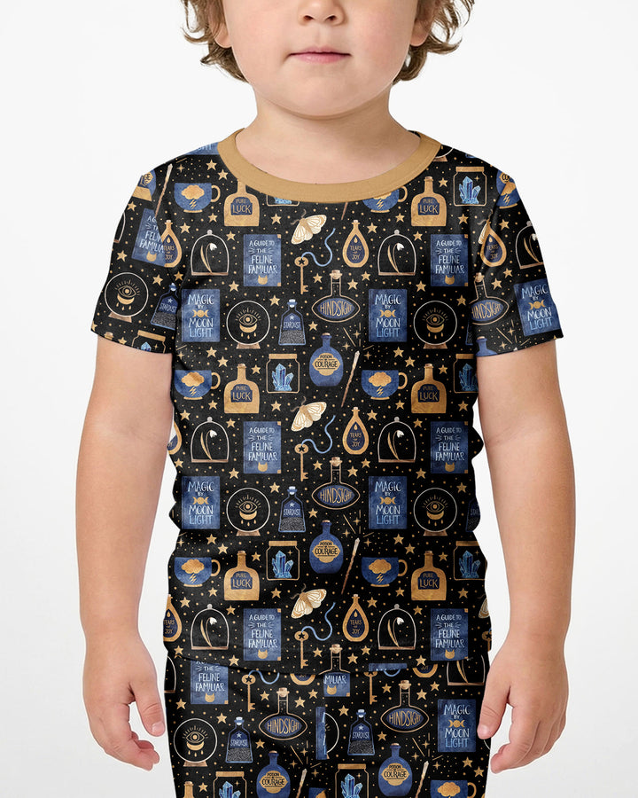 Good Witch Spell books and Potions Bamboo Two Piece Short Sleeve Shorts Pajama Set