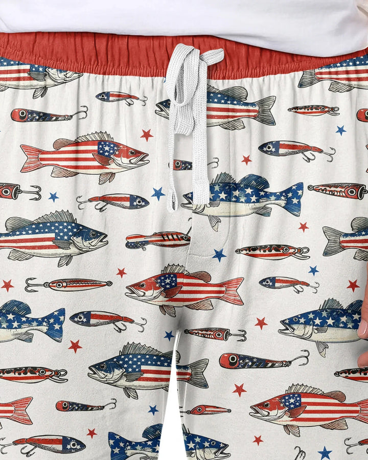 Hooked On Freedom Bamboo Men's Pajama Set