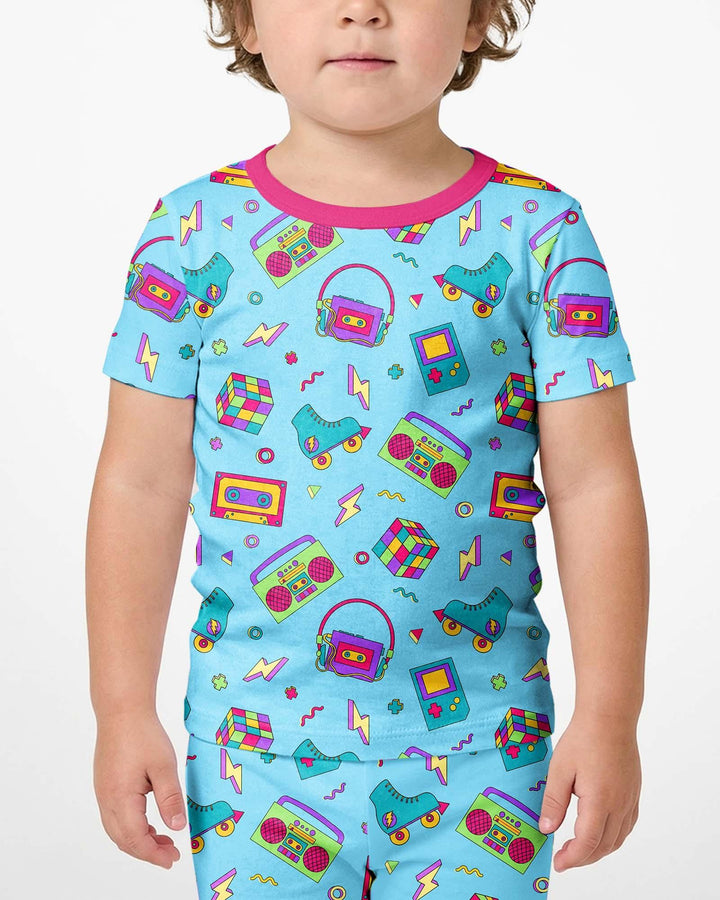 Pijama de dos piezas de bambú de manga corta y pantalón corto "El mejor papá del mundo"