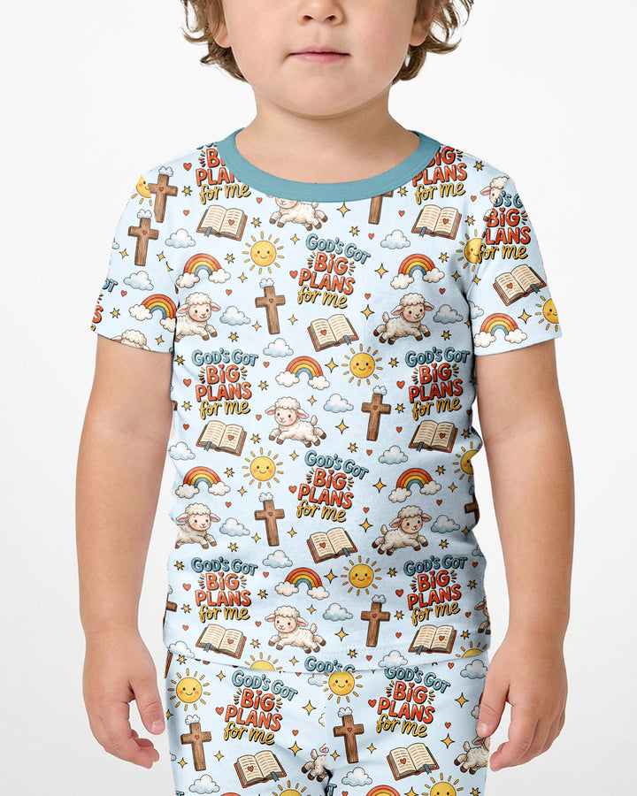 God's Got Big Plans For Me Bamboo Two Piece Short Sleeve Shorts Pajama Set