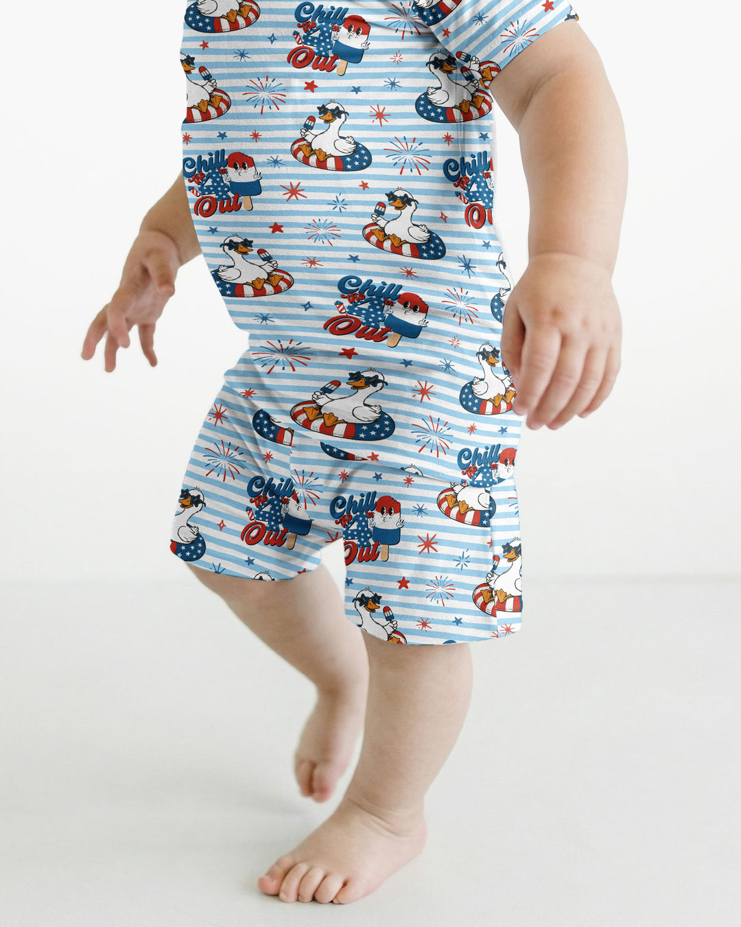 Conjunto de Pijama de Dos Piezas de Bambú con Mangas Cortas y Pantalones Cortos