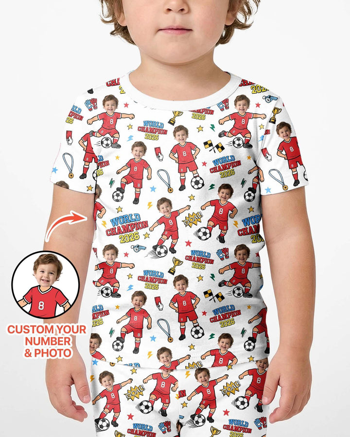 Pijama de bambú de dos piezas de manga corta con pantalón corto, plantilla personalizada