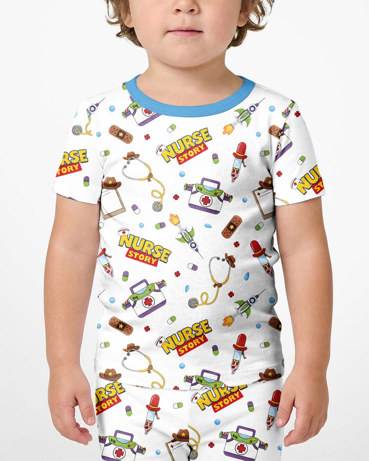 Conjunto de pijama de dos piezas de pantalón corto y manga corta de bambú Lone Star State