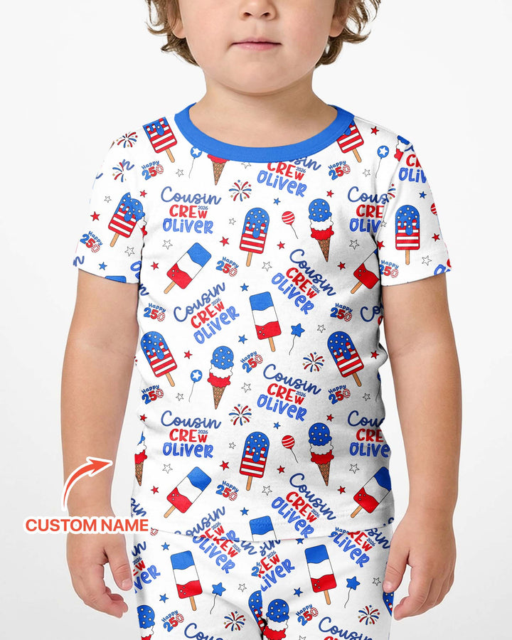 Conjunto de Pijama de Dos Piezas de Bambú con Mangas Cortas y Pantalones Cortos
