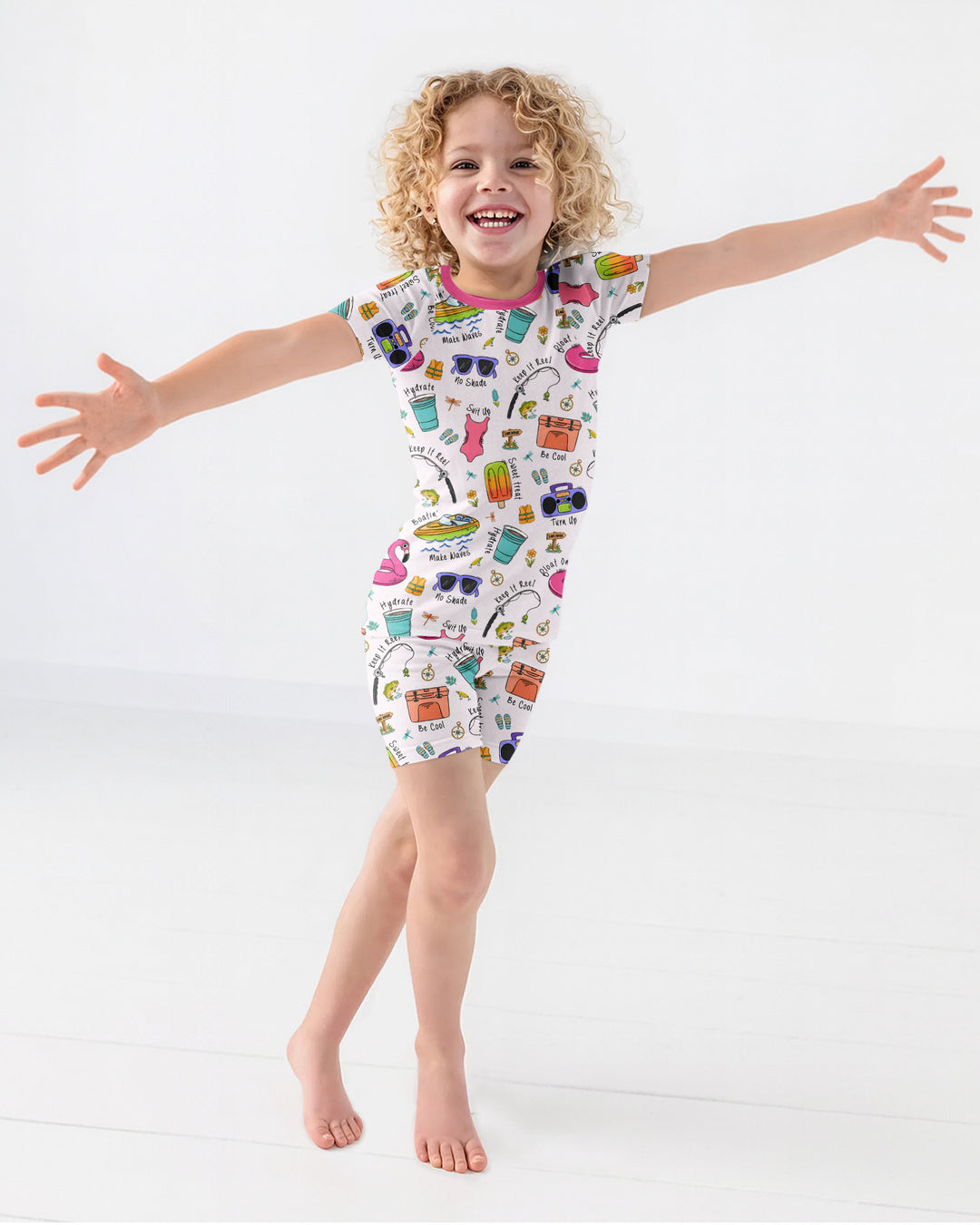 Lake Days Bamboo Two Piece Short Sleeve Shorts Pajama Set