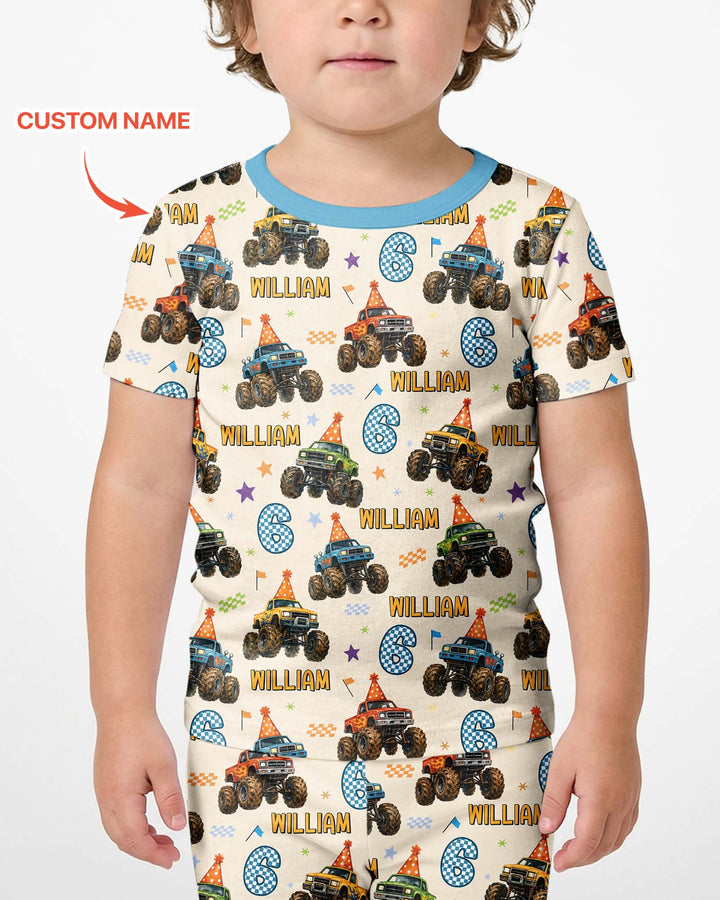 Conjunto de Pijama de Dos Piezas de Bambú con Mangas Cortas y Pantalones Cortos