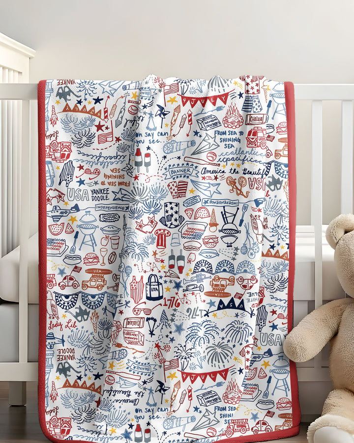 Liberty Doodle 250th Family Matching Bamboo Blanket