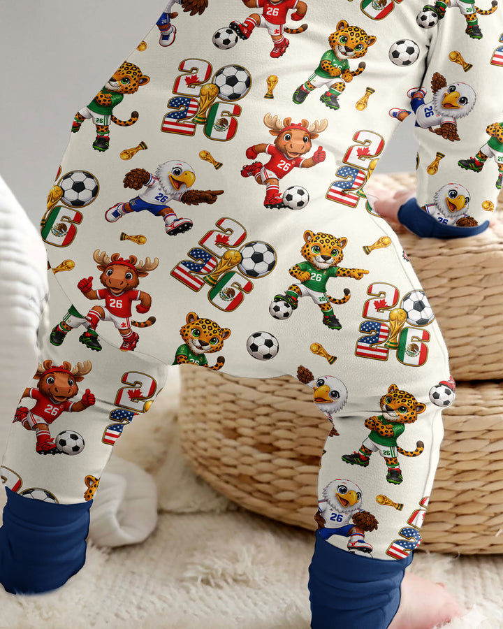 Cute Soccer Mascots USA CAN MEX Bamboo Convertible Zippy