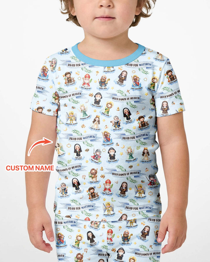 Zweiteiliges Pyjama-Set mit kurzen Ärmeln und Shorts im Sommer-Design