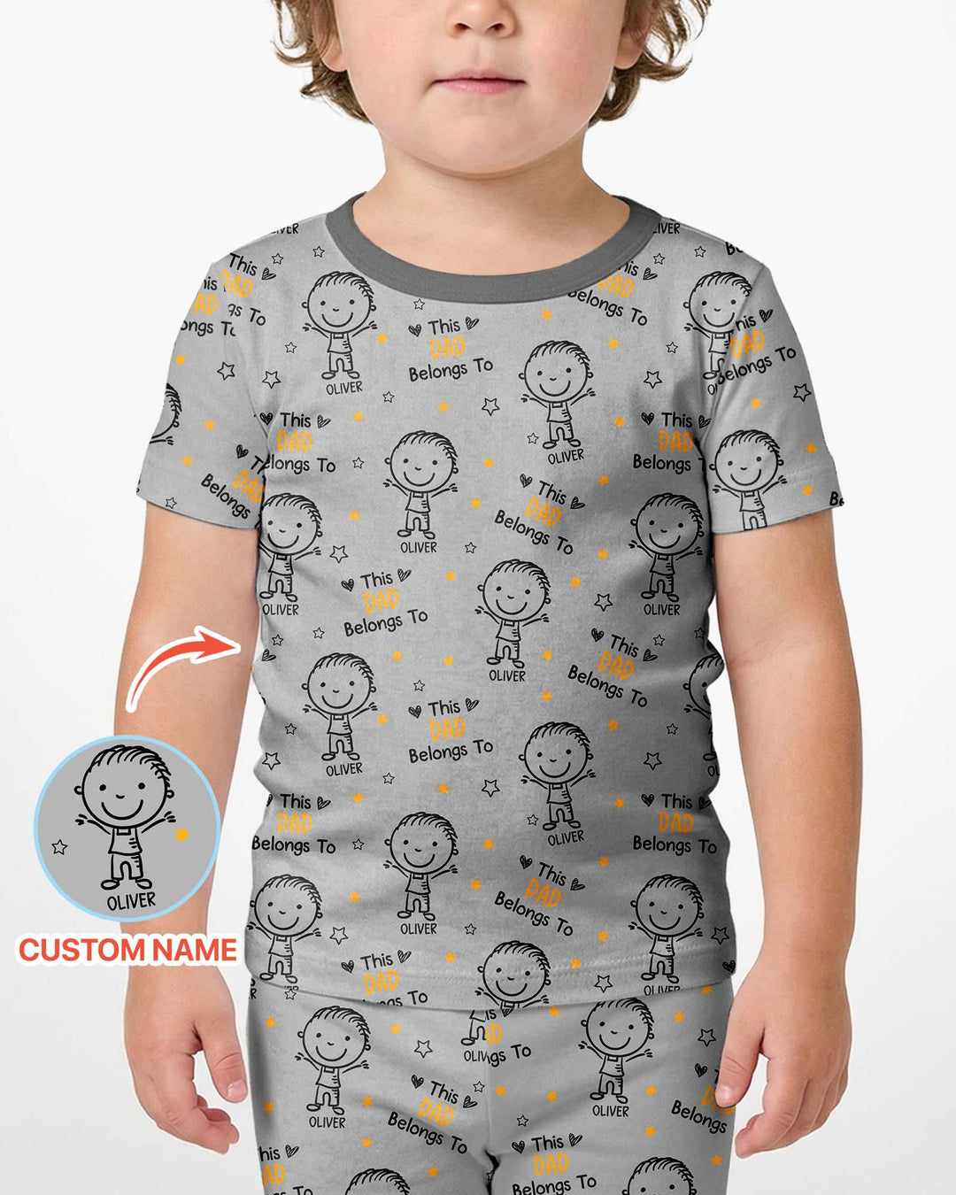 Zweiteiliges Pyjama-Set mit kurzen Ärmeln und Shorts im Sommer-Design