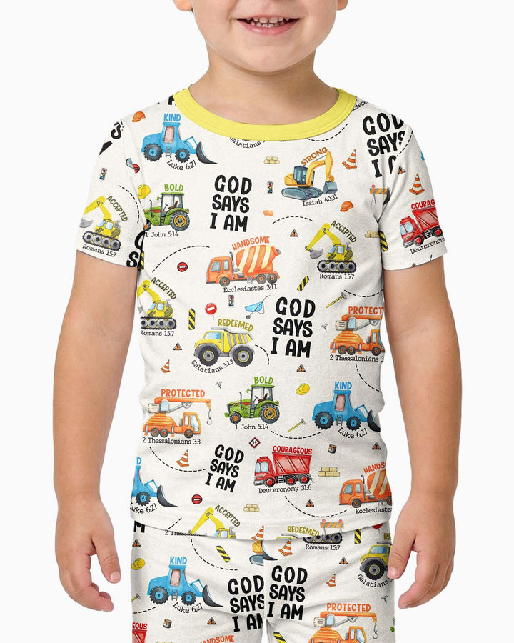 Zweiteiliges, kurzärmliges Pyjama-Set mit Marienkäfern