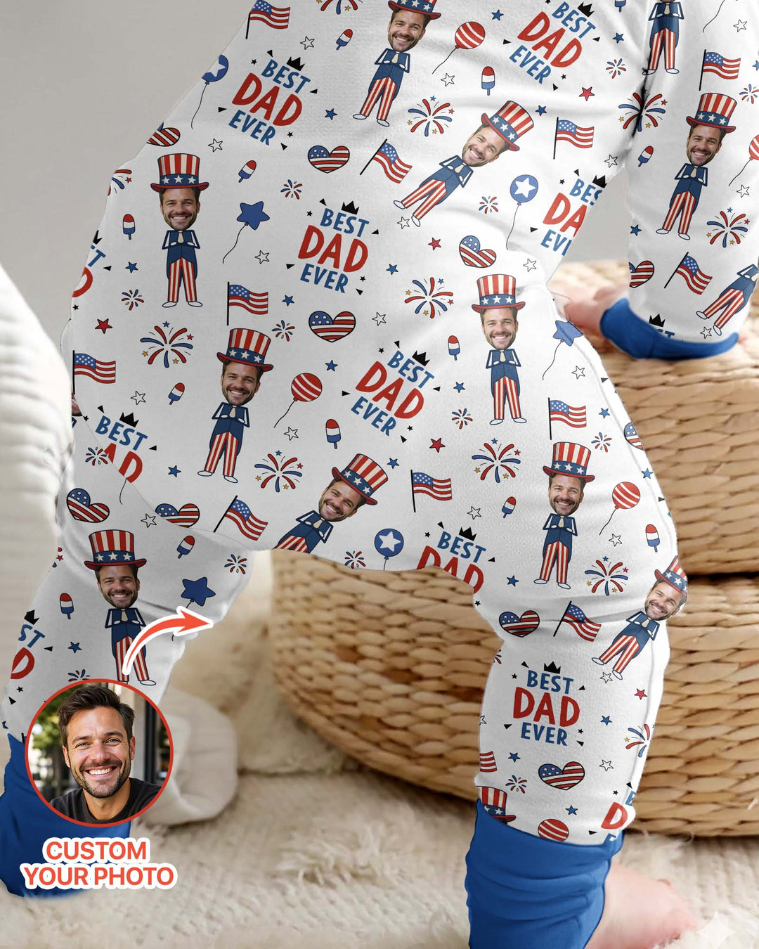 Custom Photo Best Patriotic Family Ever Bamboo Convertible Zippy