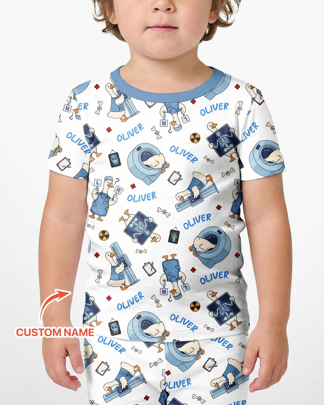 Schlafanzug-Set zweiteilig, kurze Ärmel, kurze Hose, Bambus
