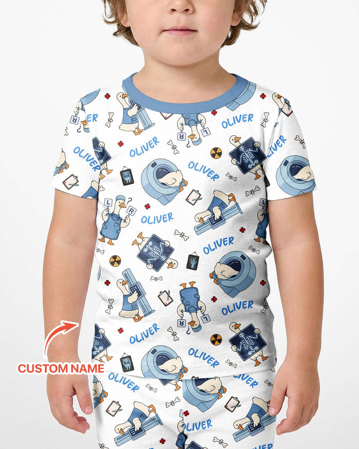 Schlafanzug-Set zweiteilig, kurze Ärmel, kurze Hose, Bambus