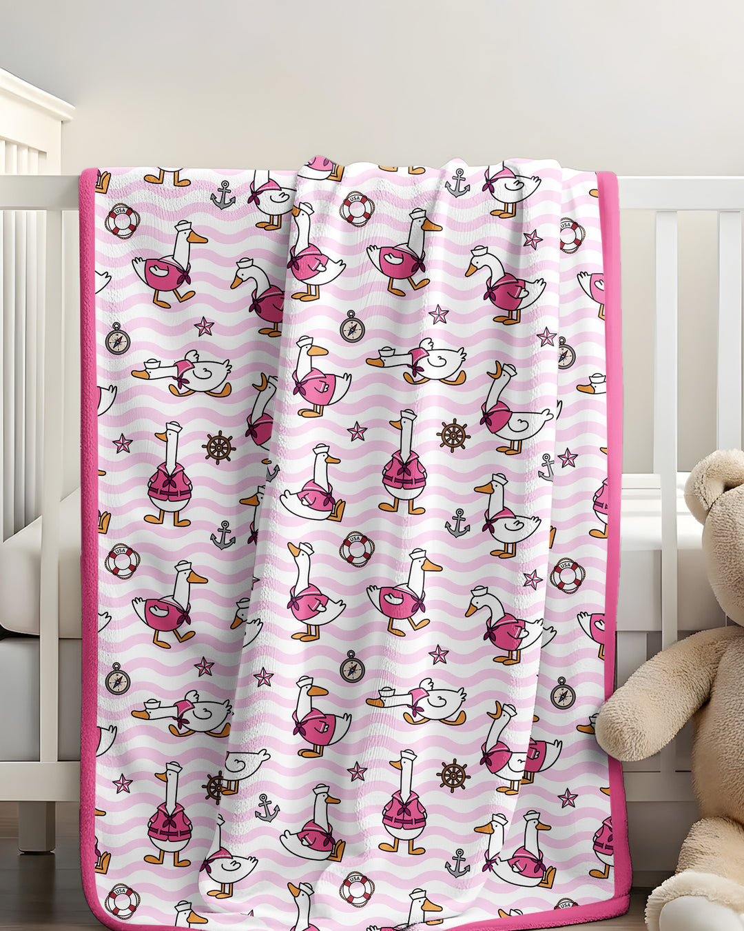 Silly Goose Sailor Bamboo Blanket