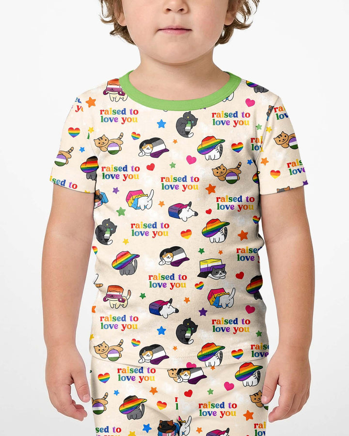Conjunto de Pijama de Dos Piezas de Bambú con Mangas Cortas y Pantalones Cortos