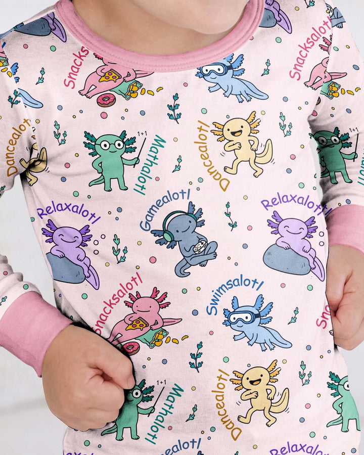 A Lotta Axolotls Bamboo Two Piece Long Sleeve Pajama Set