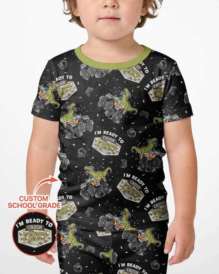 Conjunto de Pijama de Dos Piezas de Bambú con Mangas Cortas y Pantalones Cortos