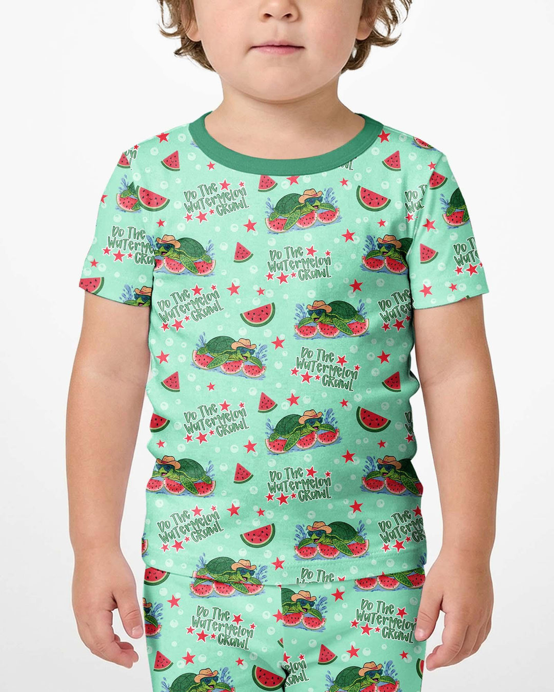 Template Zweiteiliges Pyjama-Set mit kurzen Ärmeln und Shorts