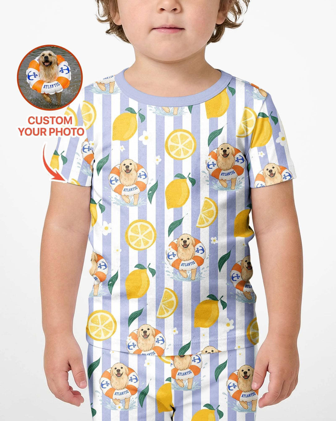 Zweiteiliges Pyjama-Set mit kurzen Ärmeln und Shorts im Sommer-Design