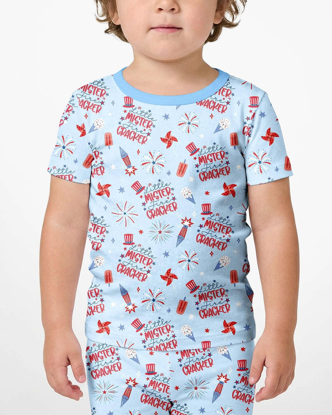 Conjunto de Pijama de Dos Piezas de Bambú con Mangas Cortas y Pantalones Cortos