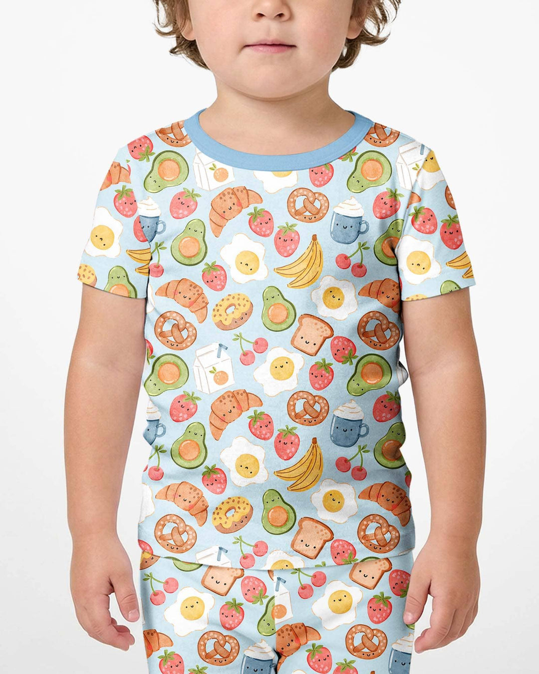 Template Zweiteiliges Pyjama-Set mit kurzen Ärmeln und Shorts