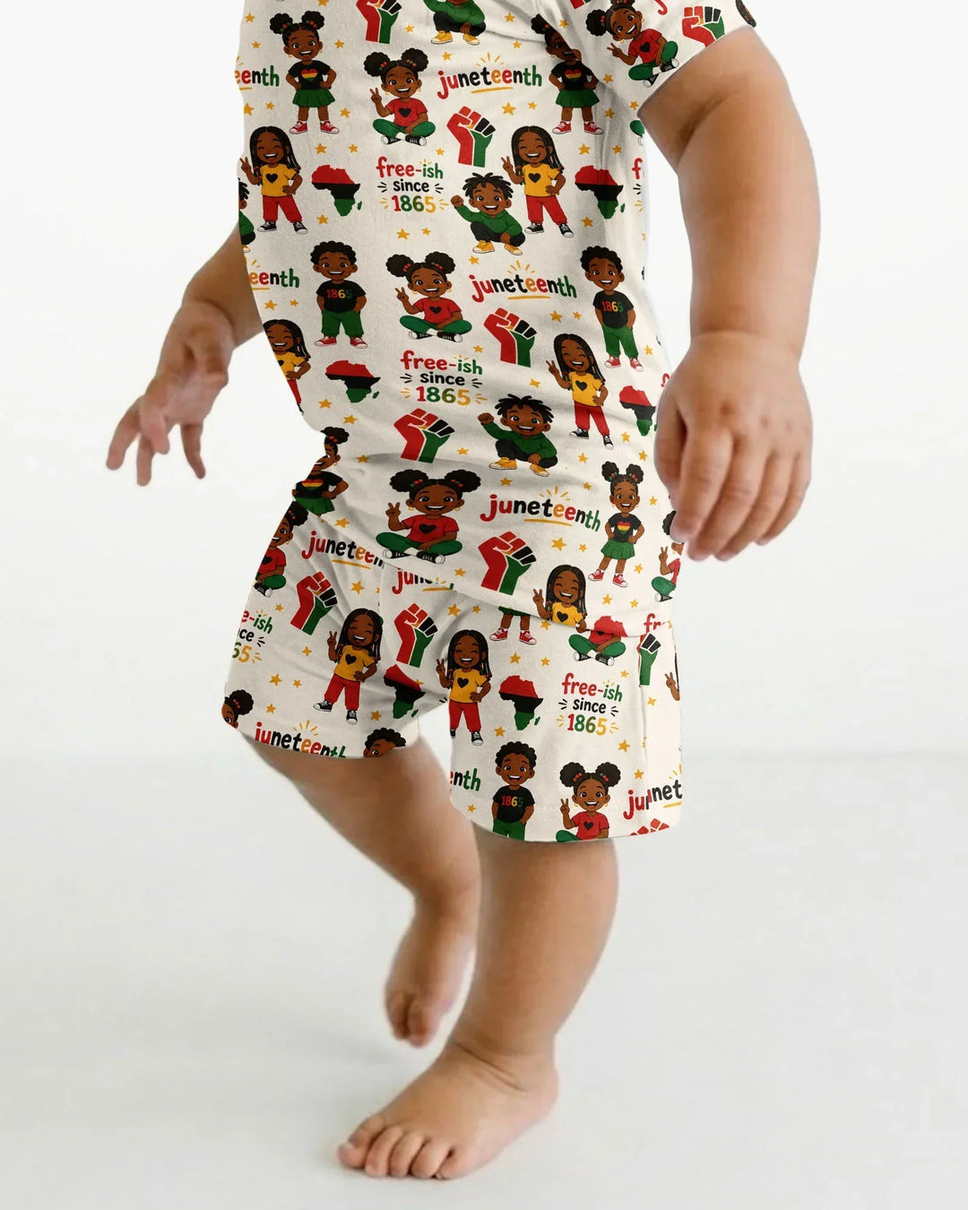 Juneteenth Free-ish Since 1865 Bamboo Two Piece Short Sleeve Shorts Pajama Set