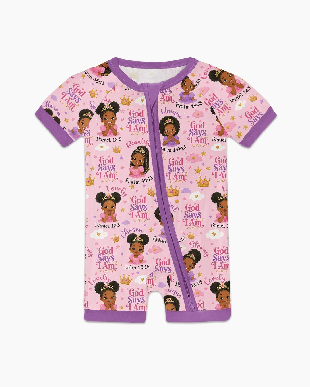 Black Princess God Says I Am Bamboo Shorty Zippy